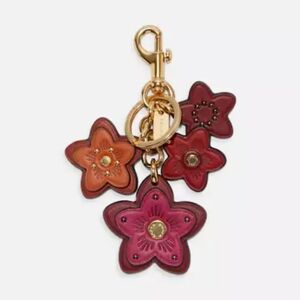 Rare COACH Wildflower Mix Floral Leather Bag Charm